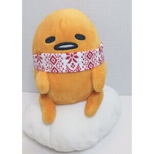 Gudetama the Lazy Egg 9" Plush Sanrio NWT Kawaii Christmas  Scarf Winter Holiday